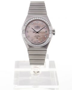 The prominent watches copy Omega Constellation 123.15.27.20.57.002 are made from stainless steel and diamonds.