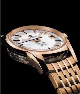 The luxury copy Omega De Ville Hour Vision 431.60.41.21.02.001 watches are made from red gold.