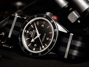 The 41 mm copy Omega Seamaster 300M 233.32.41.21.01.001 watches have black dials.