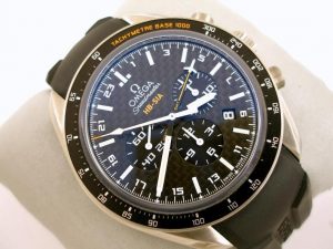 The titanium replica Omega Speedmaster Solar Impulse HB-SIA GMT 321.92.44.52.01.001 watches have black dials.
